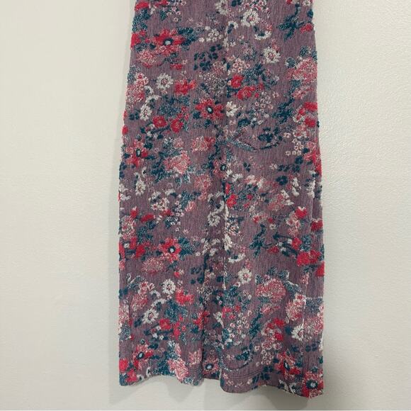 Anthropologie Maeve Purple Floral Sleeveless Jacquard Dress Size 4 - Picture 4 of 11